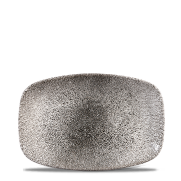 Raku Quartz Black Chefs' Oblong Plate 23.7 x 15.7cm